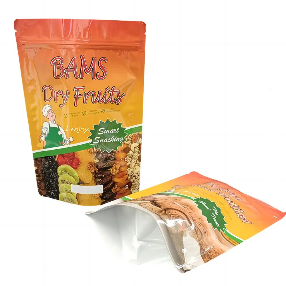 Hot Sales Custom Printed Plastic Aluminum Foil Ziplock Snack Bag Stand up Pouch Food Packaging Bag